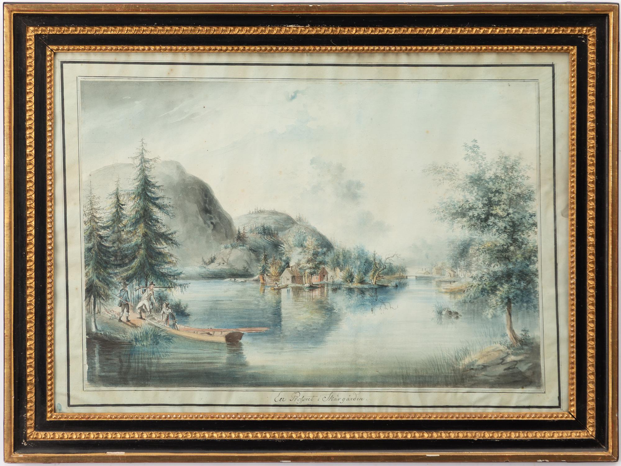 Pehr Nordqvist, attributed to, "Ett Prospect i Skärgården".