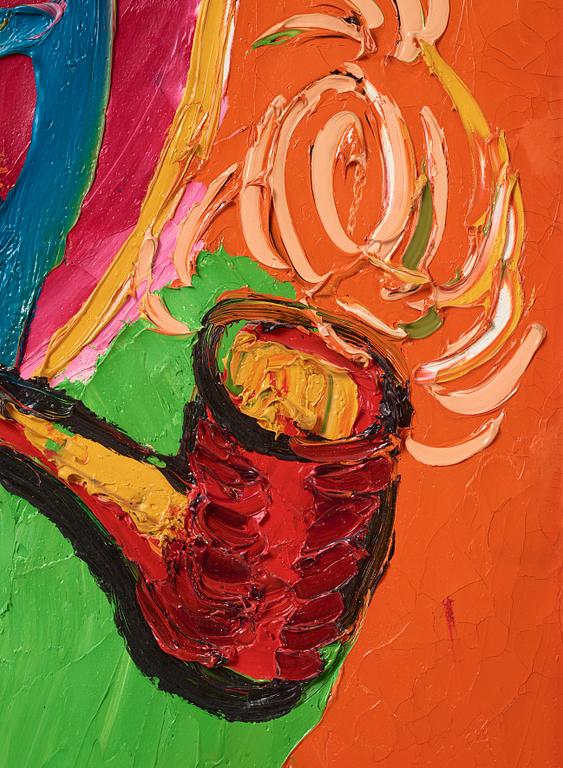 Karel Appel, ”Femme a la pipe”.