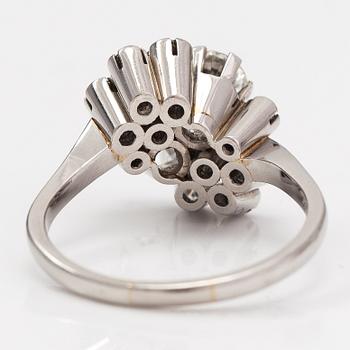 A TIllander, A platinum ring woth diamonds ca. 1.58 ct in total. Helsinki ,id 20th-century.