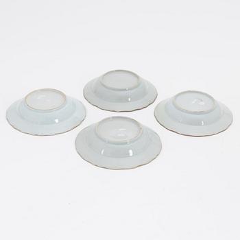 A set of four famille rose dessert dishes, Qing dynasty, Qianlong (1736-95).