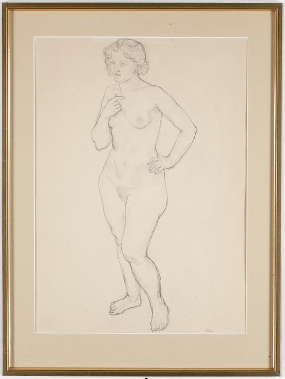 HILDING LINNQVIST, teckning, monogramsignerad.