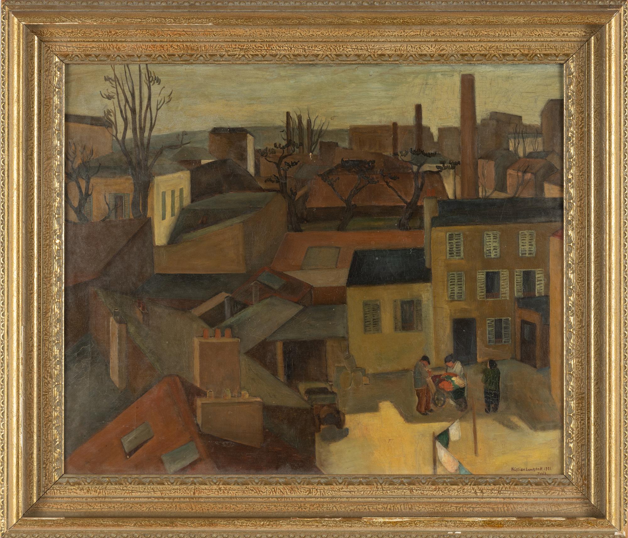 Kristian Lundstedt, oil on canvas, signed and dated 1921, Paris.