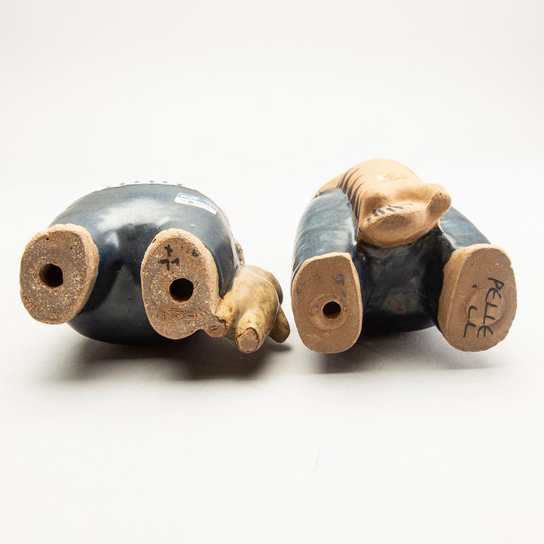 Lisa Larson, figuriner, 2 st, stengods, Gustavsberg.
