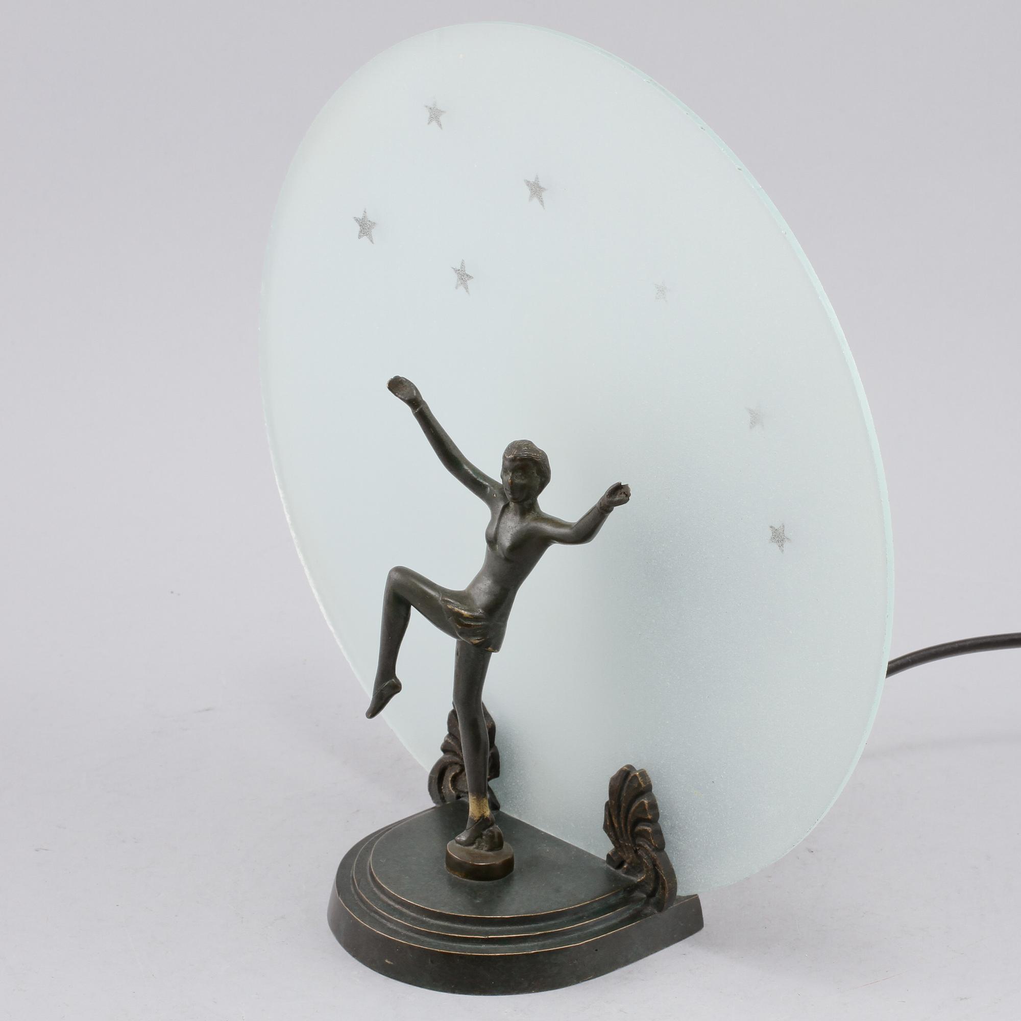 BORDSLAMPA, art deco, 1920/1930-tal.