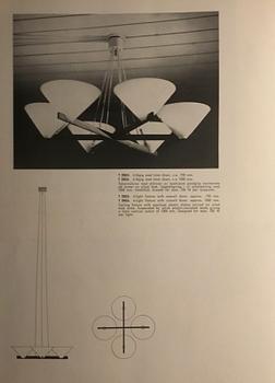 Hans-Agne Jakobsson, a pair of ceiling lamps, model "T 288/6", Hans-Agne Jakobsson AB, Åhus, 1950-60s.