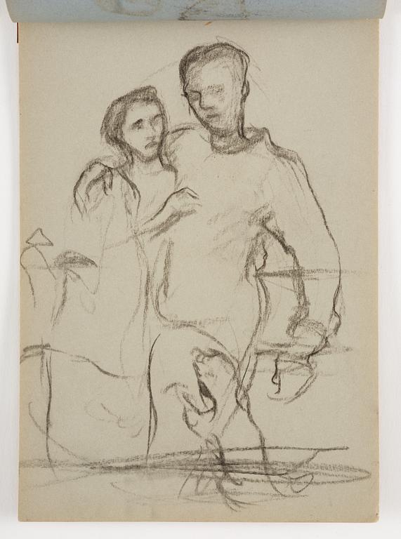 Lotte Laserstein, 3 skissblock med teckningar.