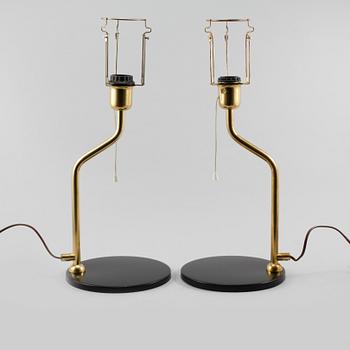 BORDSLAMPOR, ett par, 1900-talets fjärde kvartal.