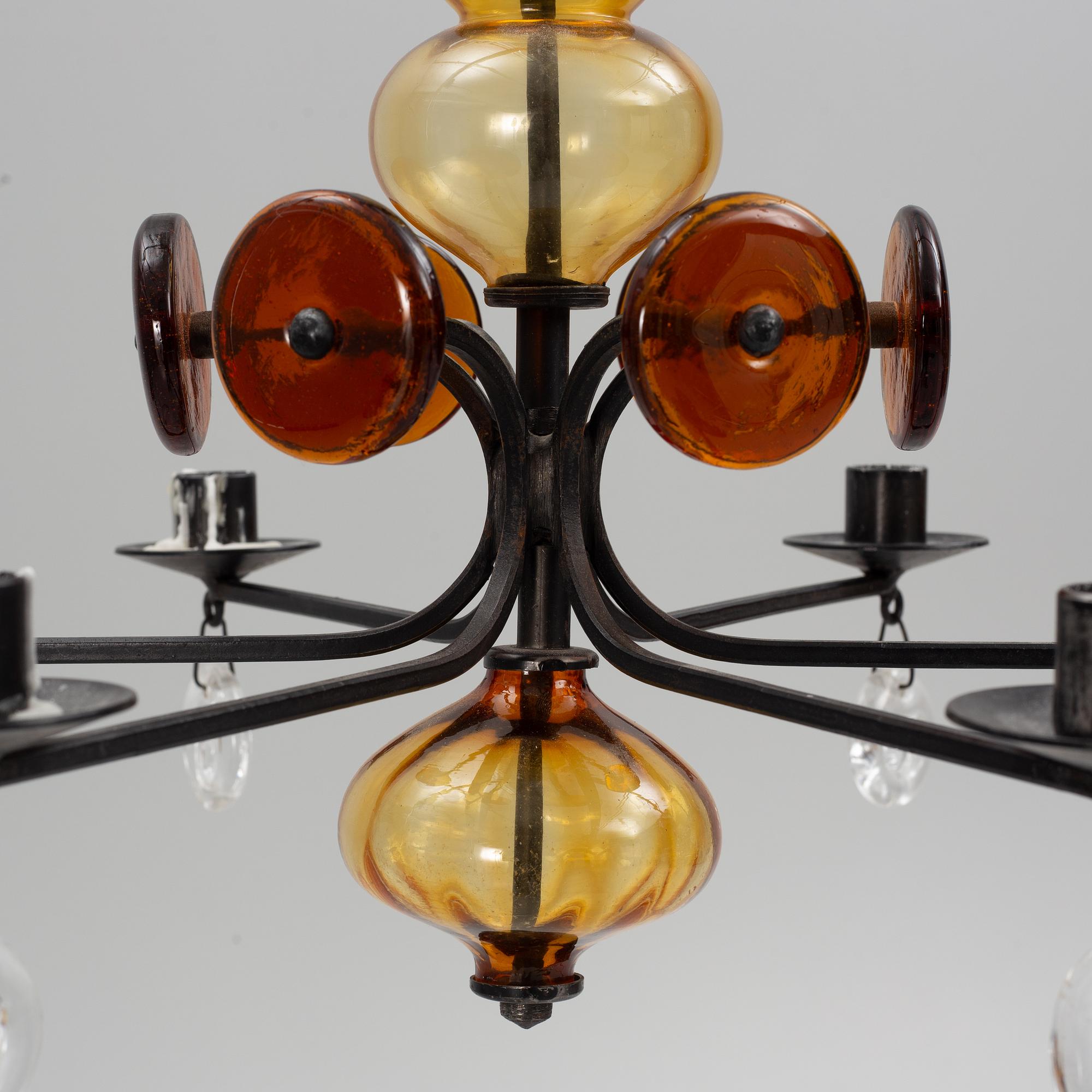 Erik Höglund, ljuskrona, Boda Smide, 1900-talets andra hälft.