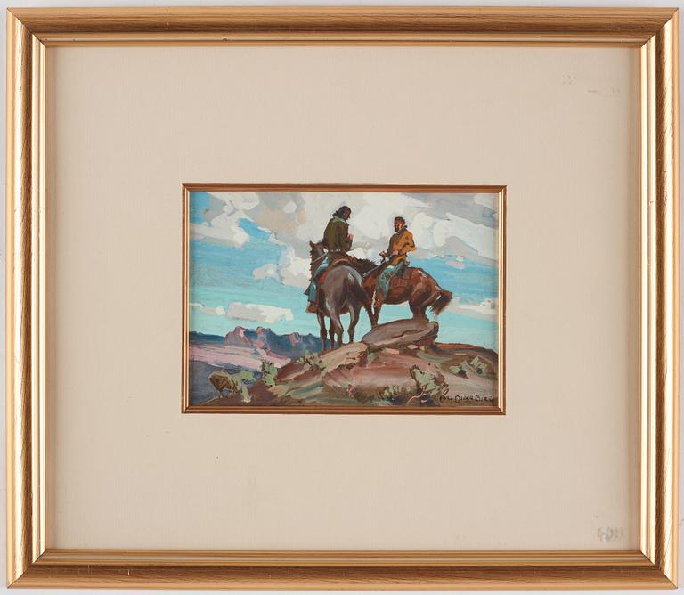 Carl Oscar Borg, Native americans on horseback.