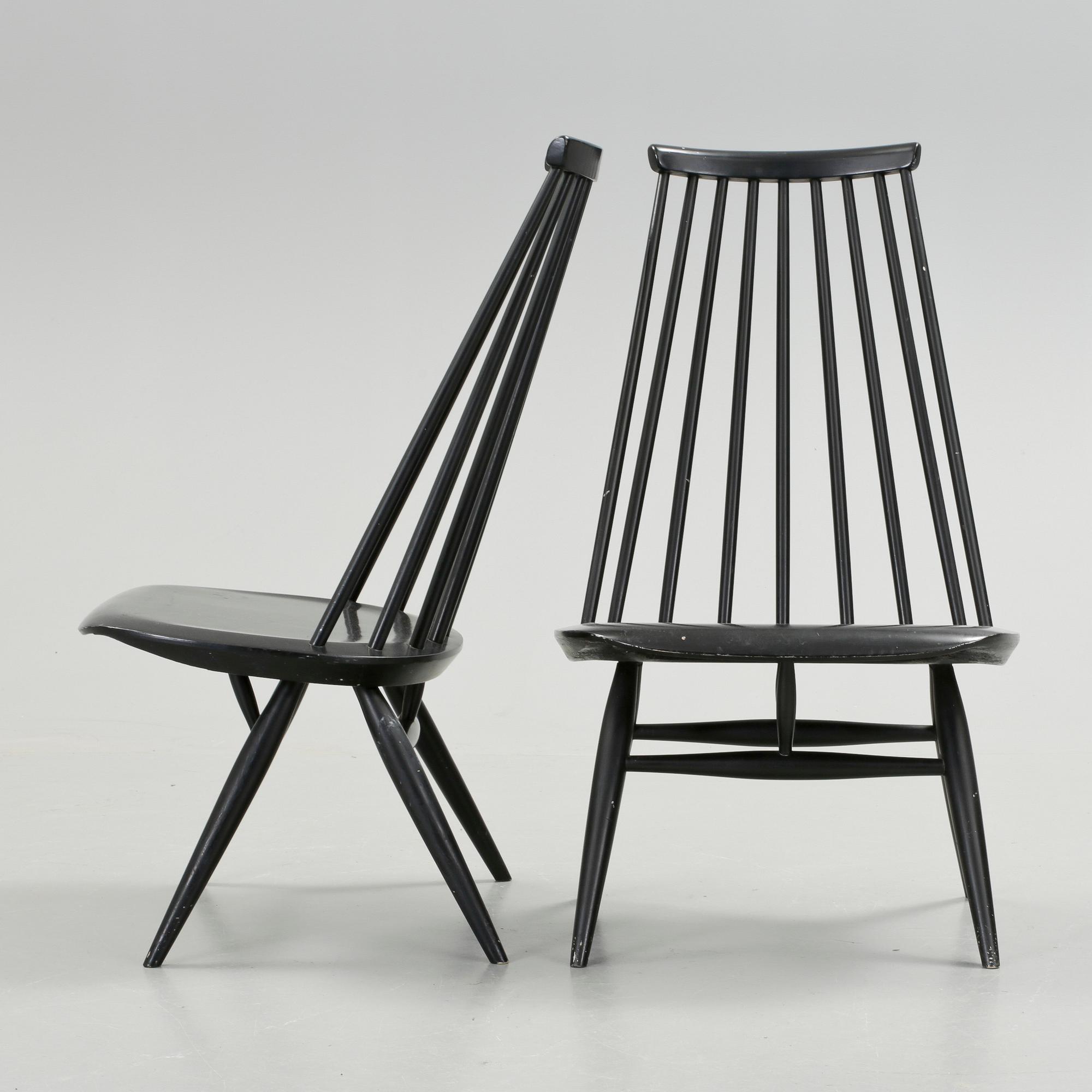 STOLAR, ett par, "Mademoiselle", Ilmari Tapiovaara, Edsbyverken, 1959 och 1960.