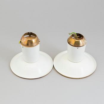 JOSEF FRANK, a pair of brass ceiling lights, 2162, Svenskt Tenn, second half of the 20th century.