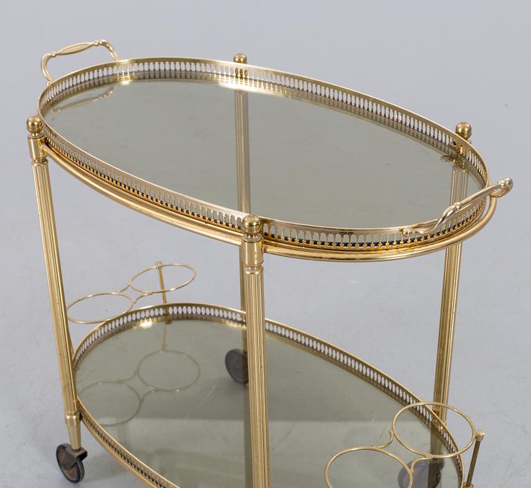A serving trolley, late 20th century.