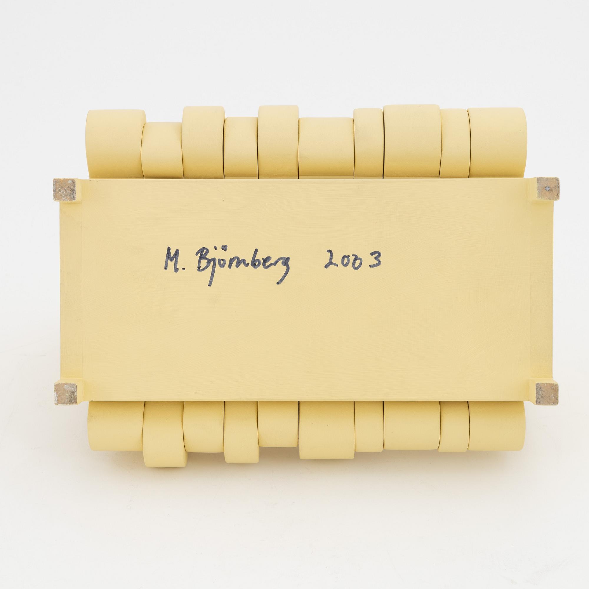 Mette Björnberg, sculpture, wood and acrylic, signed and dated 2003.