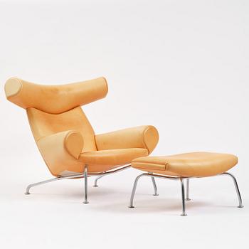Hans J. Wegner, an “Ox Chair” with footstool, Erik Jørgensen, Denmark.