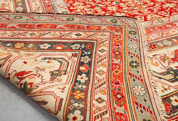 Matta, antik Indisk, sannolikt Agra, ca 467,5-474 x 369,5-374 cm.