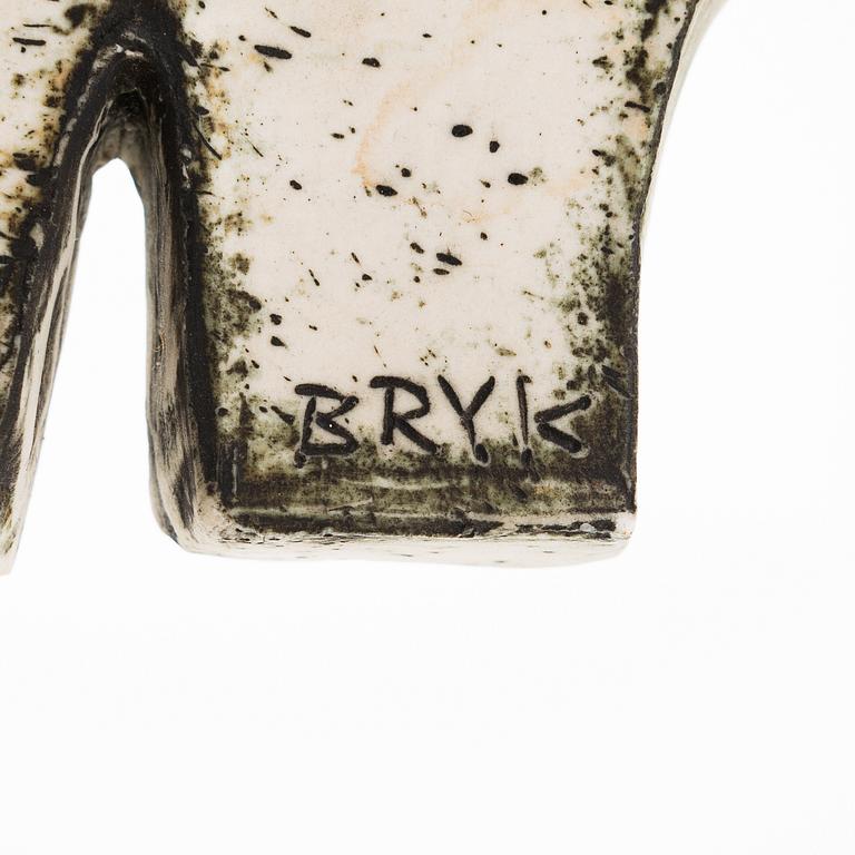 Rut Bryk, a stoneware relief signed BRYK.