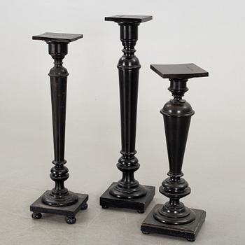 PIEDESTALER 3 st omkring 1900.