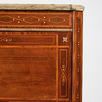 A Gustavian late 18th century secretaire by N P Stenström (master in Stockholm 1781).