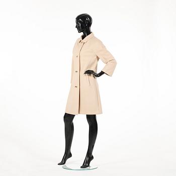 GUY LAROCHE, a beige coat, 1960's.