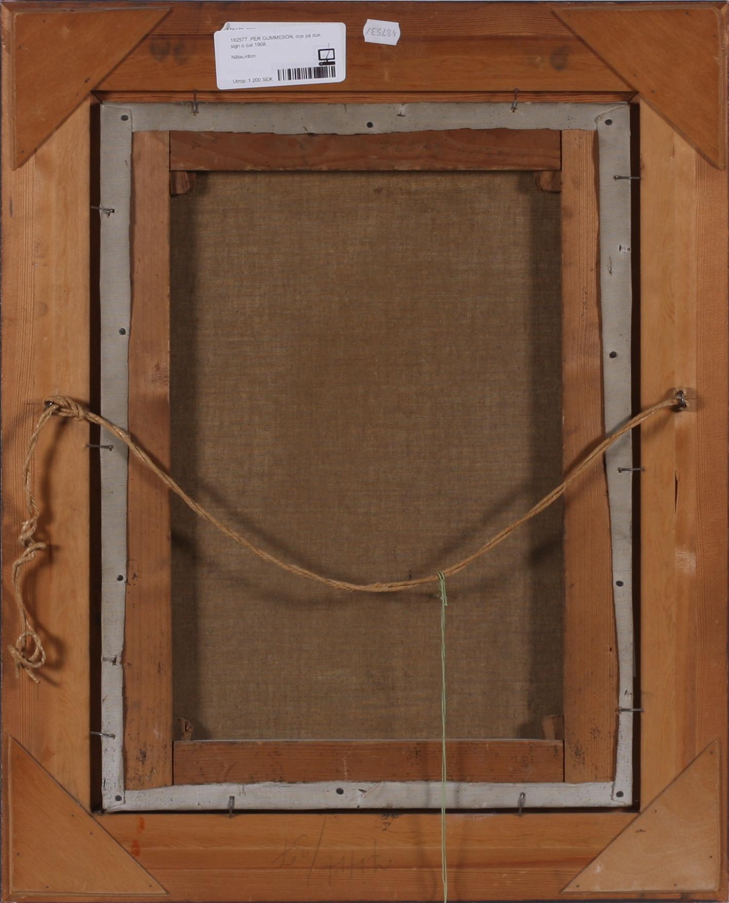 PER GUMMESON, olja på duk, sign o dat 1908.
