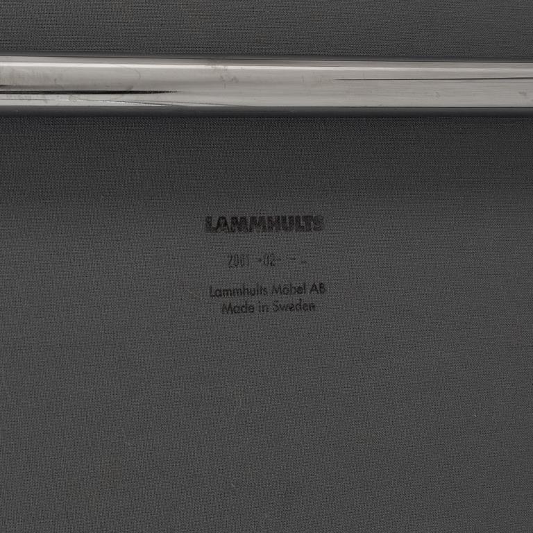 Gunilla Allard, a set of three 'Chicago' leather upholstered easy chairs, Lammhults, dated 2001.