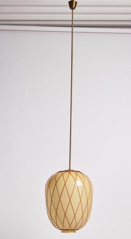 Harald Notini, taklampor, ett par, modell "11555", Arvid Böhlmarks Lampfabrik, Stockholm, 1940-tal.