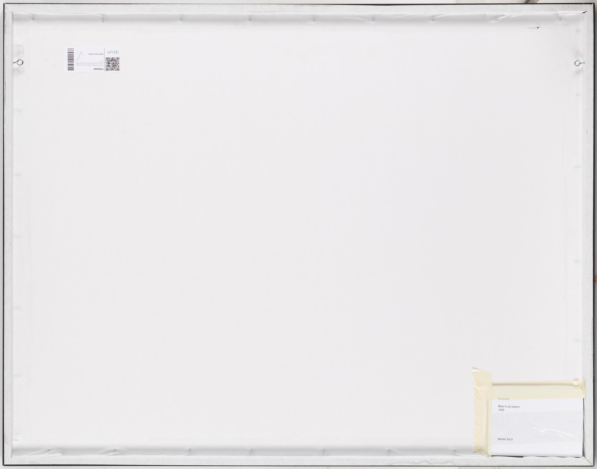 PETER WEISS, pencil on paper, signed Weiss and dated 1955.