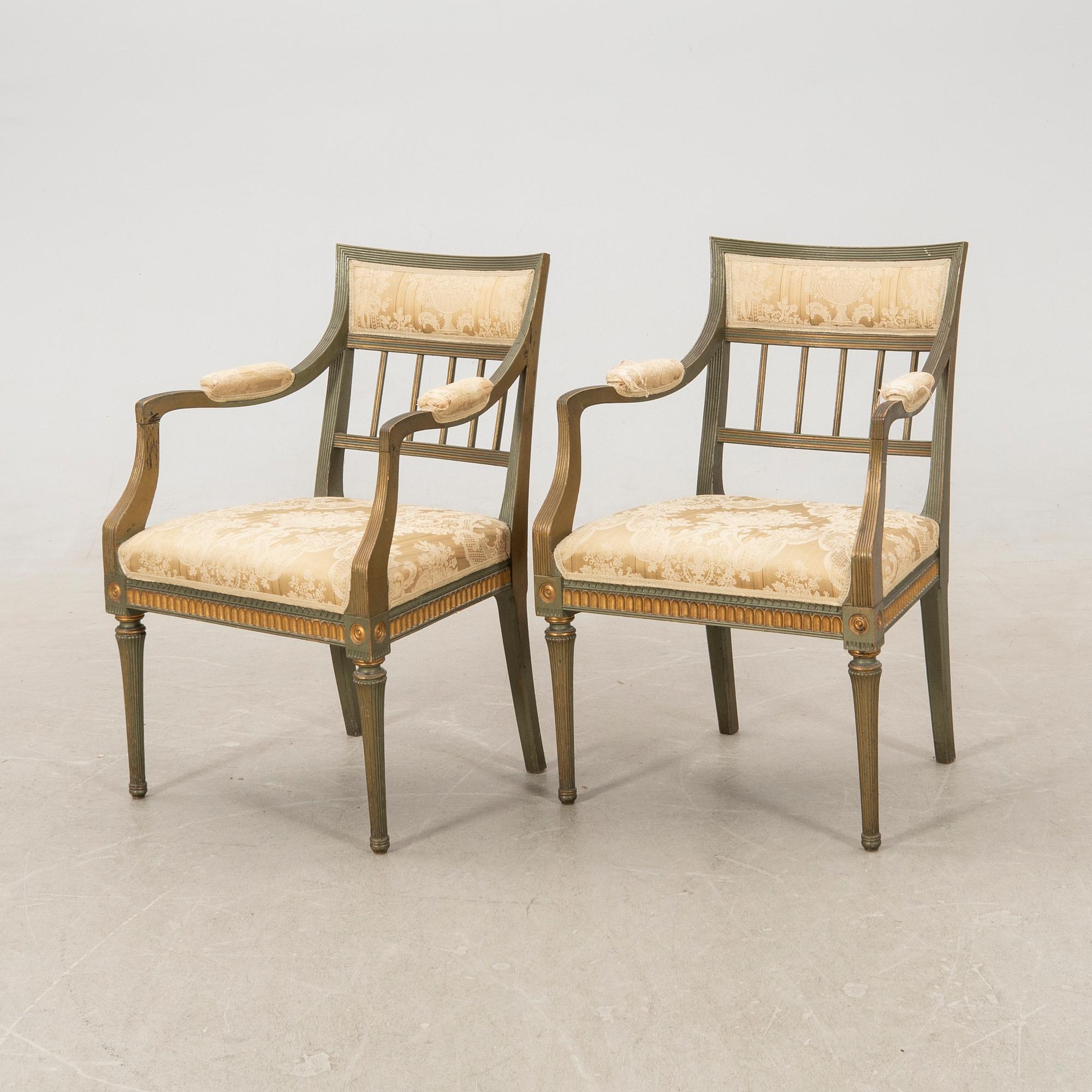 Salon group 3 pcs Gustavian style first half of the 20th century.