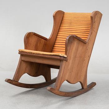 A pine rocking chair, Nordiska Kompaniet, designed 1939.