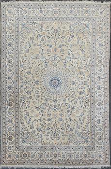 A carpet, Nain, part silk, 9 LAA, ca  577 x 380 cm.
