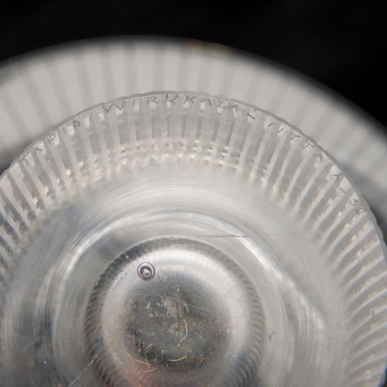 TAPIO WIRKKALA, VAS, glas, "Kantarell", signerad Tapio Wirkkala Iittala -56.