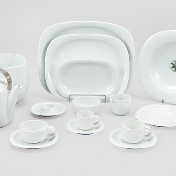Timo Sarpaneva, Servis 87 delar, porslin, "Suomi", Rosenthal Studio-linie, Formgiven 1974.