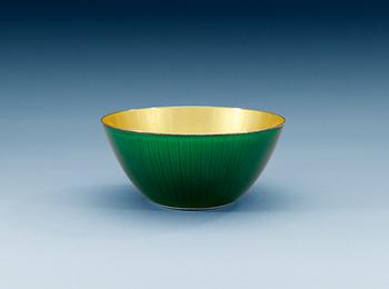 656. A David-Andersen enamelled sterling bowl, Norway probably 1950's.