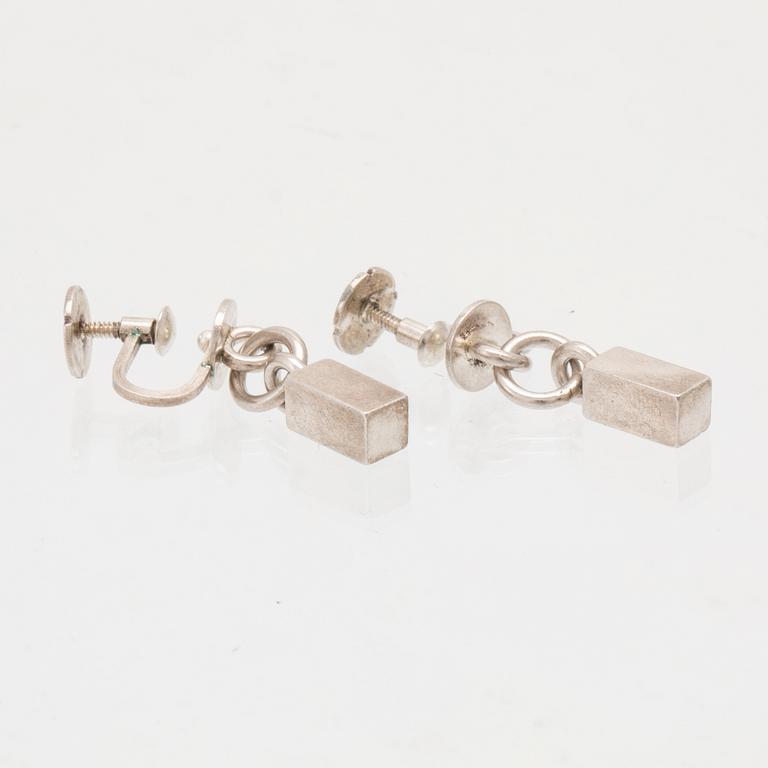 Wiwen Nilsson, örhängen silver Lund 1969.