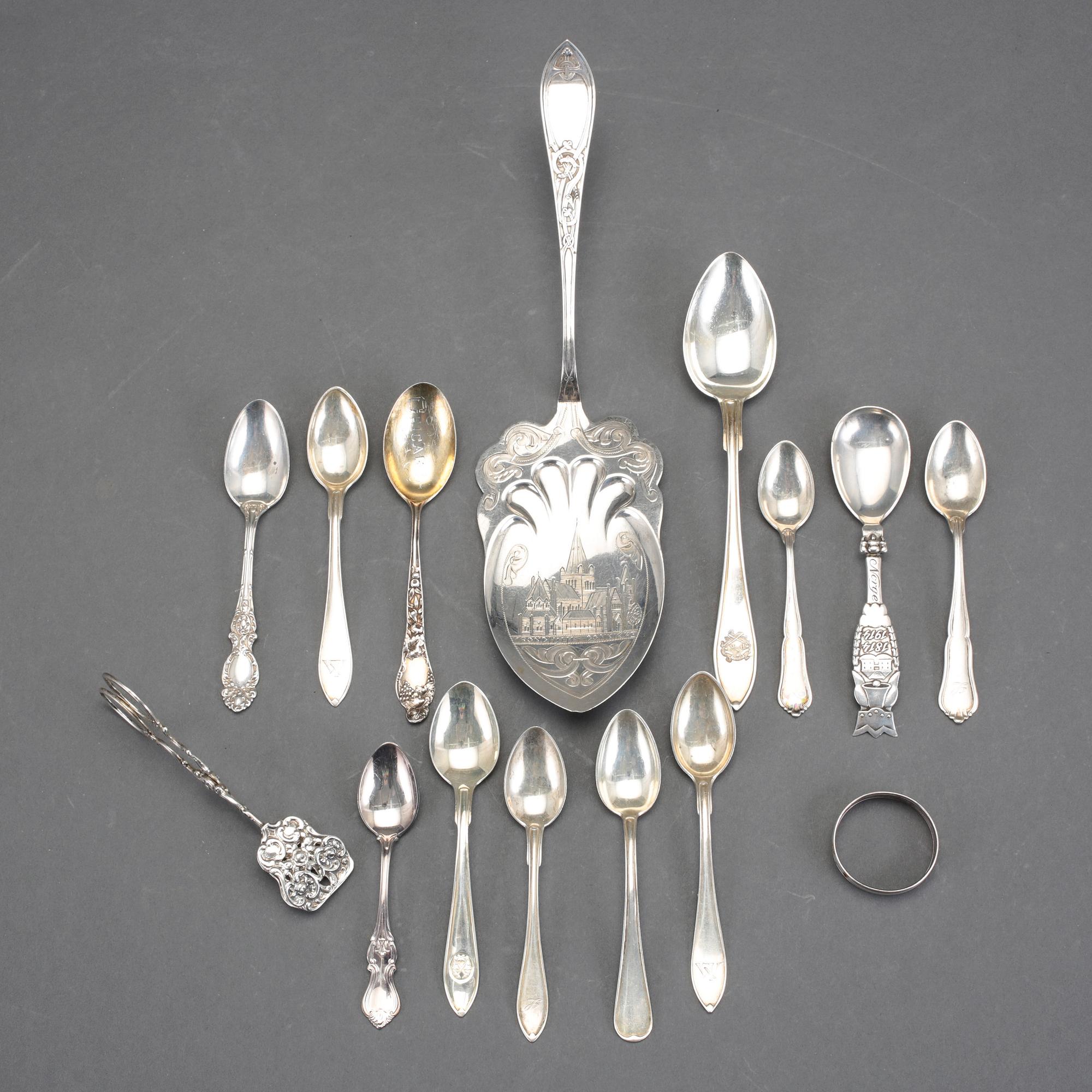 PARTI SILVER, bl a CG Hallberg, Stockholm 1961. Vikt ca 500  gram.