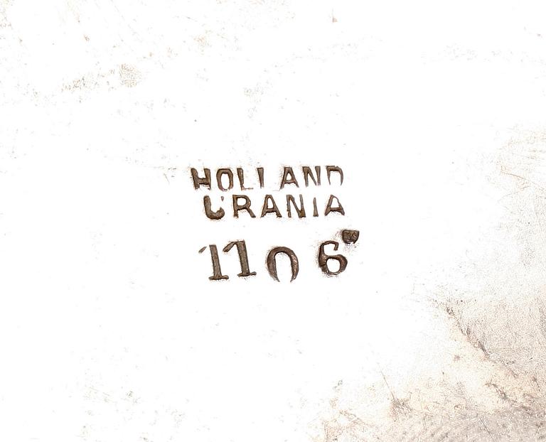 KAFFESEVIS, 3 delar, jugend, Urania, troligen Friedrich Adler, försilvrad metall, 1900-talets början.