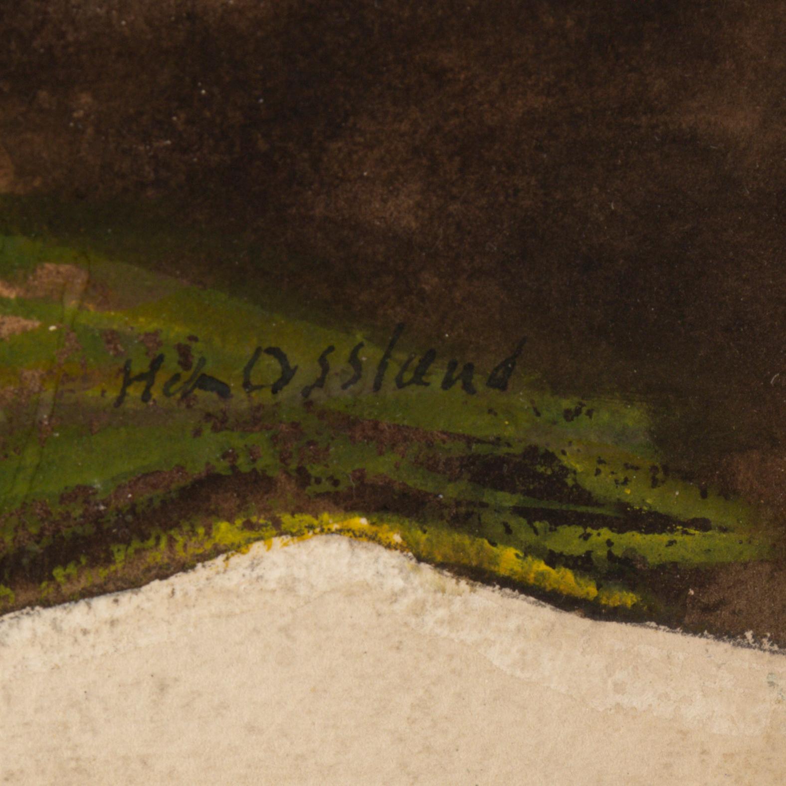 HELMER OSSLUND, watercolour/gouache, signed.