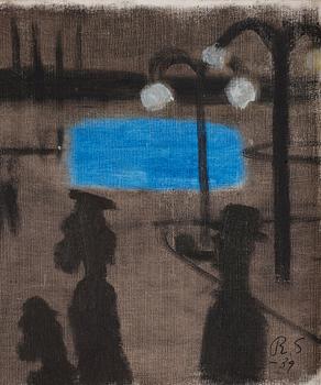 Ragnar Sandberg, Night at the harbour, Gothenburg.