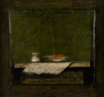 MATTI ALAPOTI, oil, collage, signed. - Bukowskis