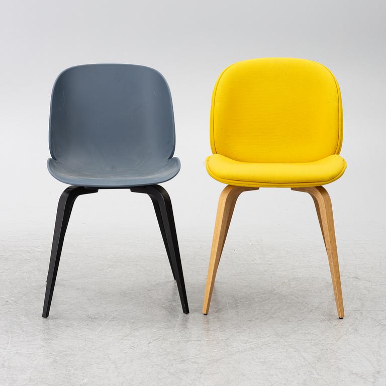 GamFratesi, two 'Beetle' chairs, Gubi, Denmark.