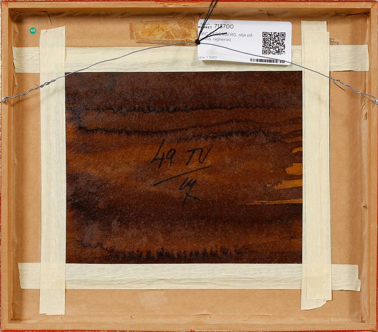 ERIC CEDERBERG, olja på pannå, signerad.