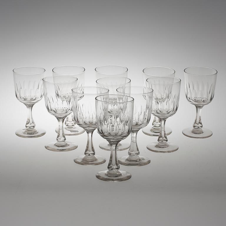 ÖLGLAS, 11 st, omkring år 1900.