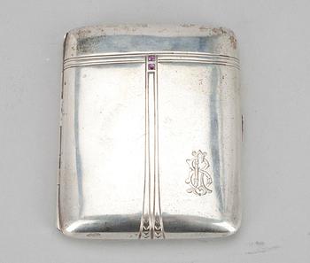 CIGARETTETUI, silver, sekelskiftet 1800-/1900-tal.