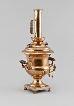 SAMOVAR, mässing, Ryssland, omkring 1900.