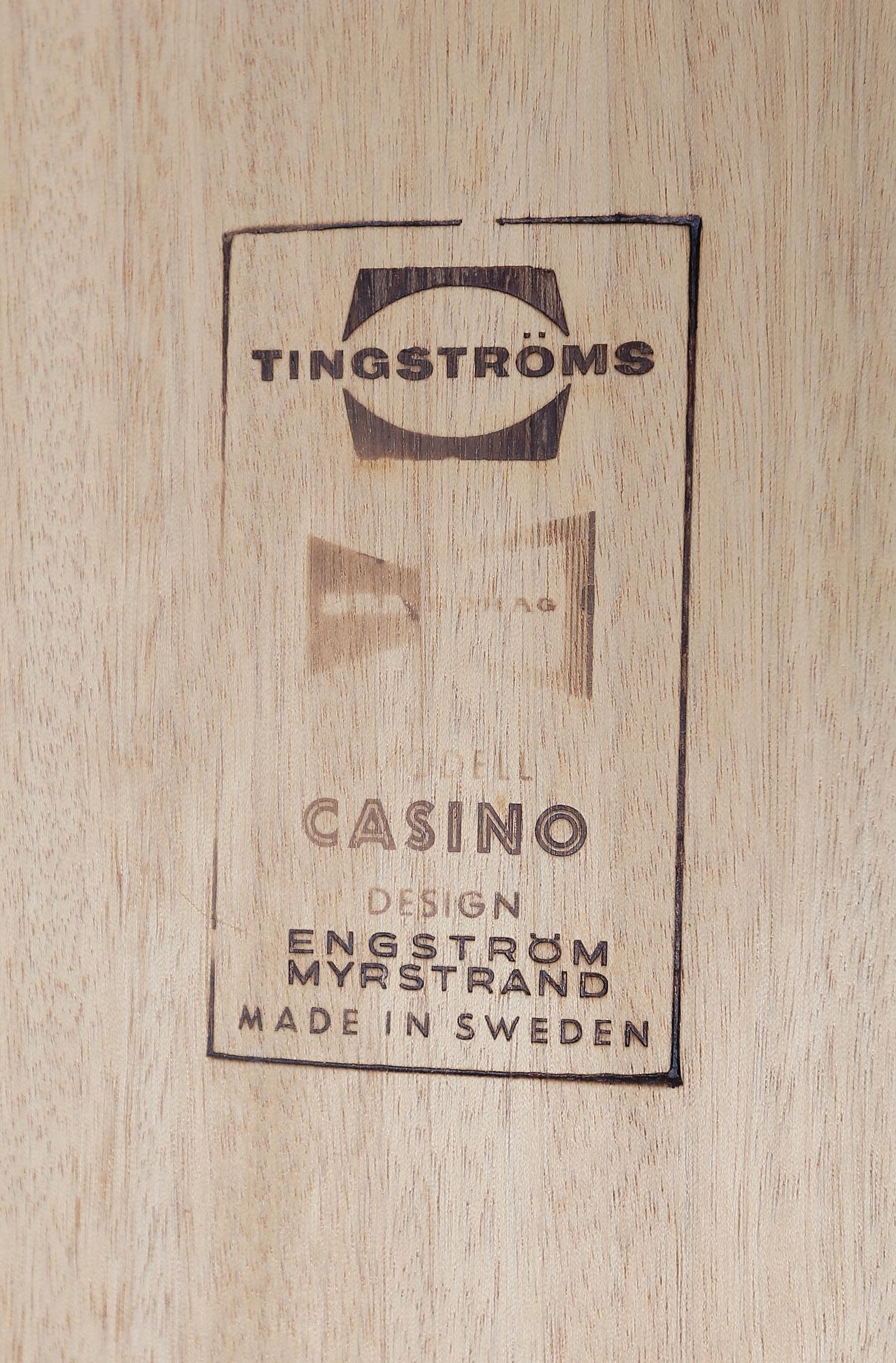 SÄNGBORD, 1 par, "Casino", Sven Engström och Gunnar Myrstrand för Tingströms, 1900-talets andra hälft.