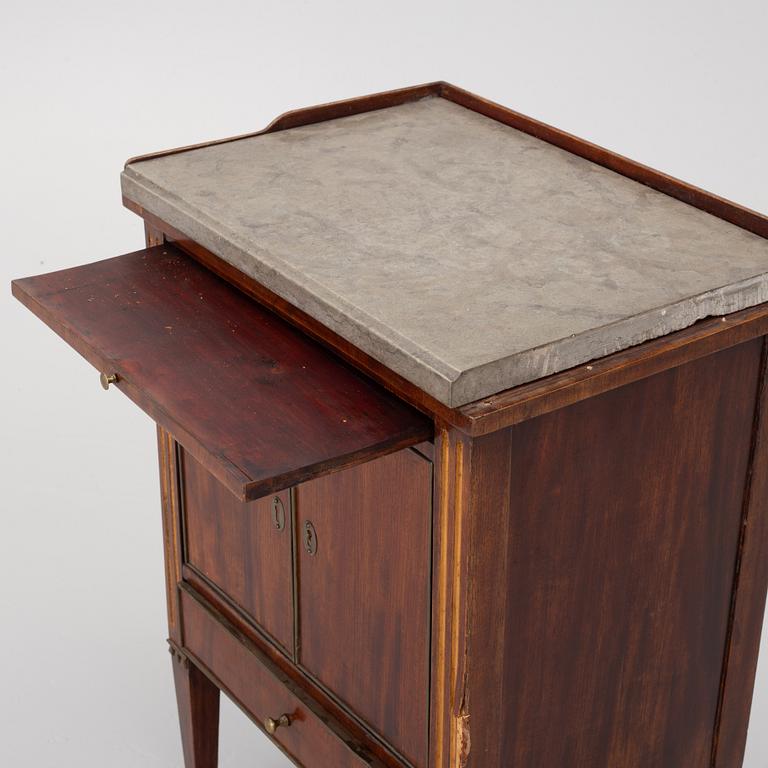 A late Gustavian style pot cupboard, 19th century.