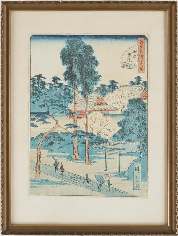 ANDO HIROSHIGE, träsnitt, Japan 1800-tal.