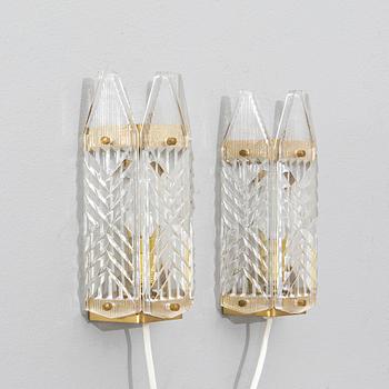 Wall lamps, a pair, second half of the 20th century.