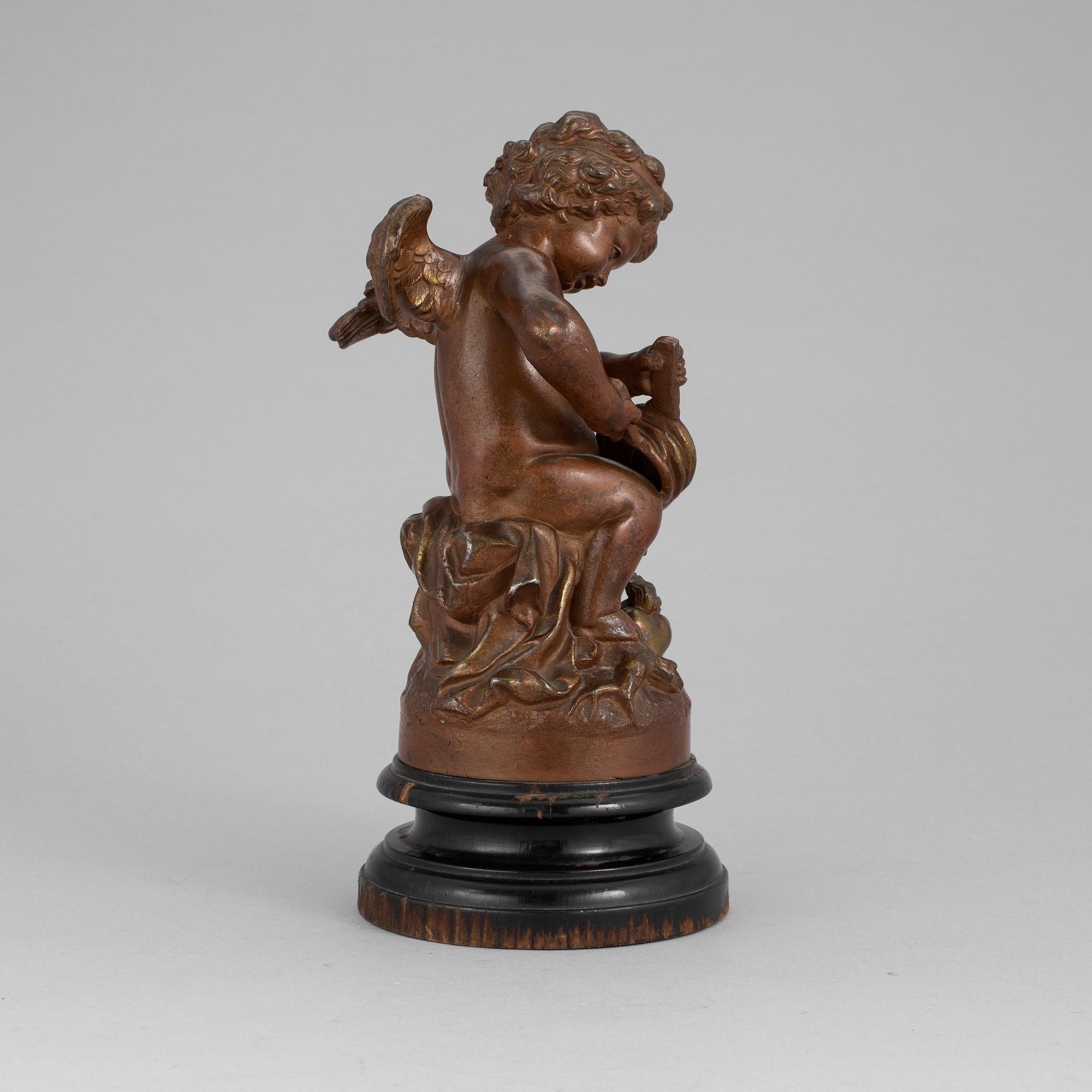 A Heinrich Schwabe signed metall figure, circa 1900.