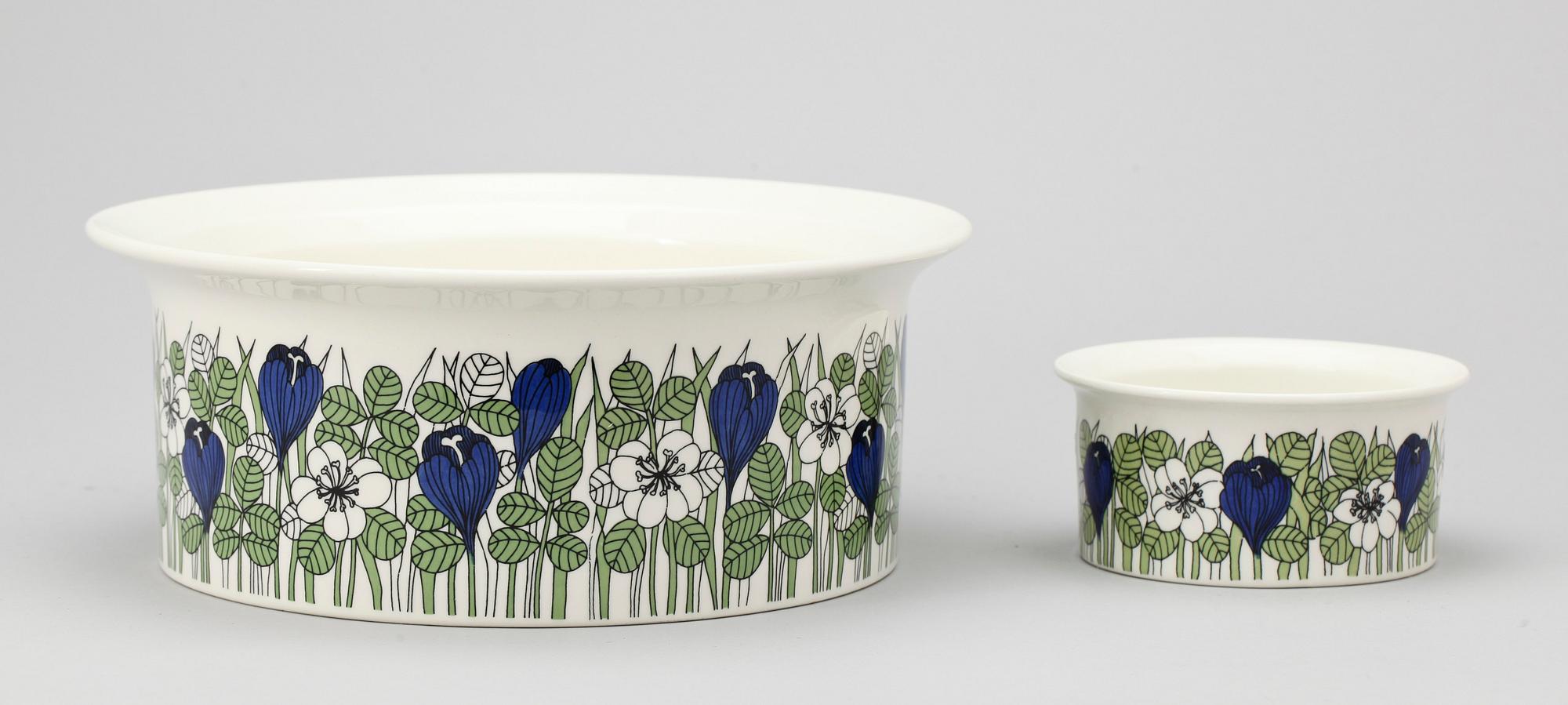 SERVISDELAR, porslin, "Krokus", Arabia.